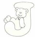 Disegno 10 Alfabeto con orso