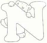 Disegno 14 Alfabeto con orso