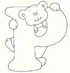 Disegno 16 Alfabeto con orso