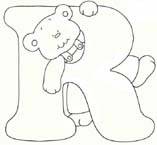 Disegno 18 Alfabeto con orso