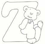 Disegno 26 Alfabeto con orso