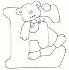 Disegno 5 Alfabeto con orso
