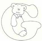 Disegno 7 Alfabeto con orso