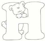 Disegno 8 Alfabeto con orso