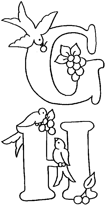 Disegno 4 Alfabeto uccellini