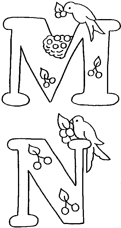 Disegno 7 Alfabeto uccellini