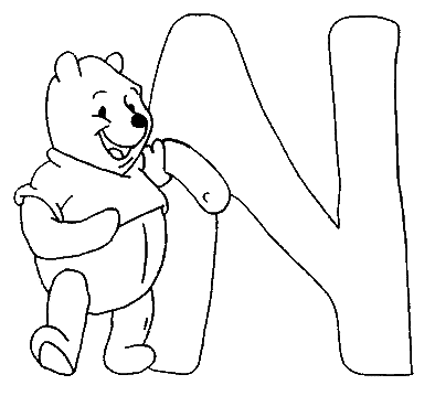 Disegno 14 Alfabeto winnie the pooh
