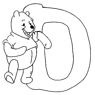 Disegno 4 Alfabeto winnie the pooh