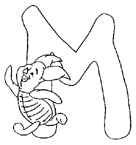 Disegno 13 Alfabeto winnie the pooh