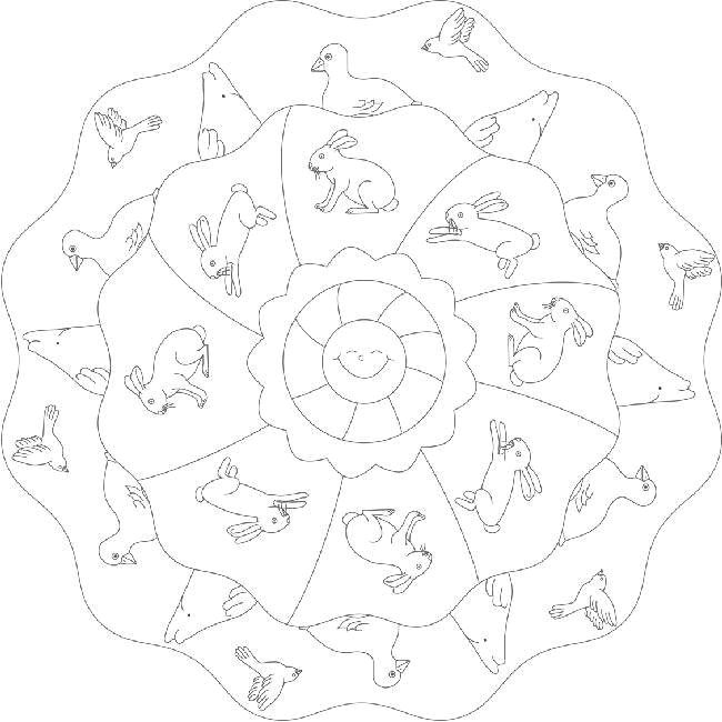 Disegno 4 Mandala animali