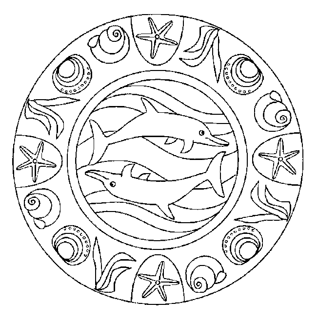 Disegno 6 Mandala animali