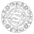 Disegno 6 Mandala animali