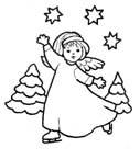 Disegno 3 Natale angeli
