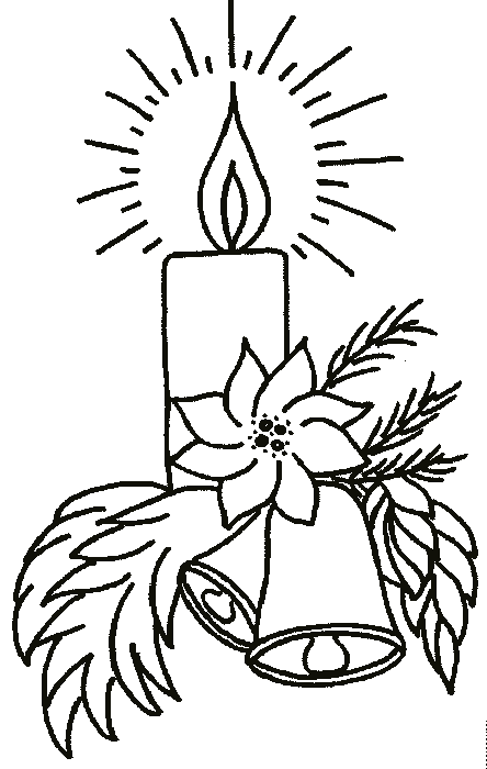 Disegno 10 Natale candele