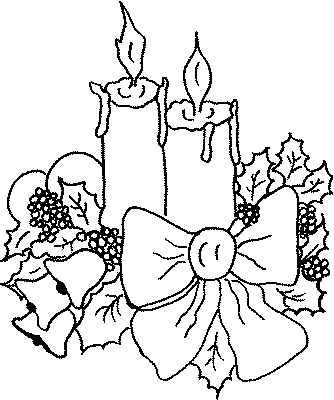 Disegno 31 Natale candele