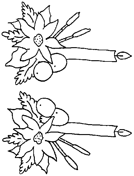 Disegno 34 Natale candele