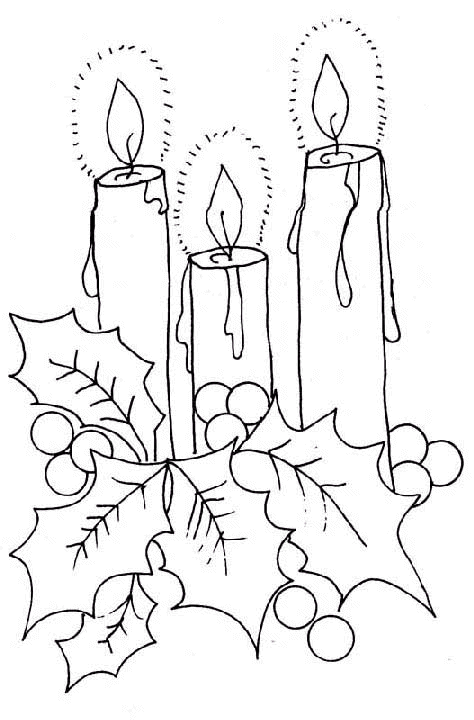 Disegno 36 Natale candele