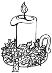 Disegno 37 Natale candele