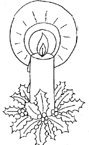 Disegno 38 Natale candele