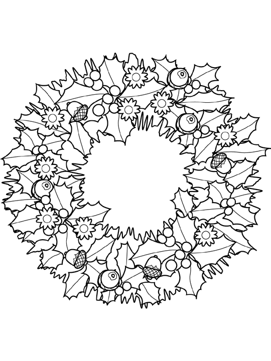 Disegno 26 Natale corone