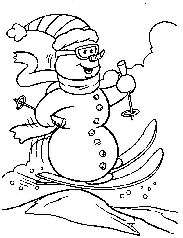 Disegno 46 Natale pupazzi neve