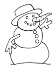 Disegno 4 Natale pupazzi neve
