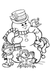 Disegno 45 Natale pupazzi neve