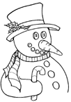 Disegno 47 Natale pupazzi neve