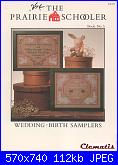 The Prairie Schooler - schemi e link-prairie-schooler-5-wedding-birth-samplers-jpg