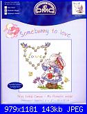 DMC - Somebunny to Love - schemi e link-first-initial-canvas-bl750-51-jpg