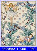 DMC - The Flower Fairies (Cicely Mary Barker) - schemi e link-bl566-christmas-tree-forget-me-not-fairies-jpg