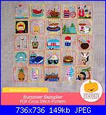 The Frosted Pumpkin Stitchery - schemi e link-summer-sampler-jpg