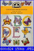 Alfabeti  per bambini ( Vedi ALFABETI ) - schemi e link-dmc-p5080-butterlfly-alphabet-jpg
