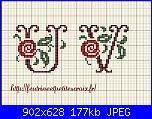 Alfabeti  "della nonna "  ( Vedi ALFABETI ) - schemi e link-initialeslesroses1923_uv-jpg