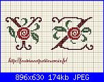 Alfabeti  "della nonna "  ( Vedi ALFABETI ) - schemi e link-initialeslesroses1923_yz-jpg