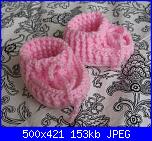 Cerco schemi per scarpine bebè.-scarpine-rosa-jpg