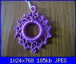 alcuni miei lavori all'uncinetto Anapaola-orecchino-viola-jpg