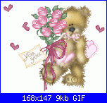 Buon compleanno a ? Ela ? Daniel ?, Alessandra85 e a Navajo-orsetto-con-rose-gif