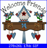 Toc toc-mensola-welcome-friends-gif