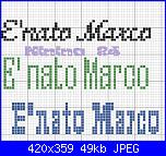Richiesta frase " E' nato Marco" in vari font....-nato-marco-jpg