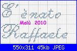 Scritta: è nato Raffaele x fiocco nascita!!!-e%2520nato%2520raffaele%5B1%5D-jpg