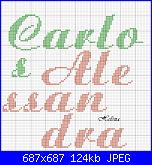 nomi punto croce * Carlos e Alessandra*-c-1-jpg