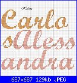 nomi punto croce * Carlos e Alessandra*-c-4-jpg