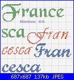 Il font di "Benvenuto Samuele"-francesca-jpg