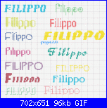 nome * FILIPPO* da ricamare su bavaglino-filippo-gif
