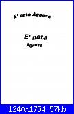 scritta * E' nata Agnese*-documento1-jpg