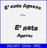 scritta * E' nata Agnese*-agnese-jpg