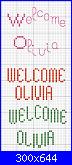 scritta arcata per fiocco *Welcome Olivia*-welcome-olivia-2-jpg
