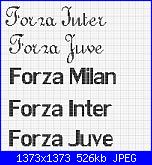 Scritta  *Forza Milan, Inter, Juve, Torino*-squadre-jpg