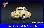 bimba a bordo con i vari personaggi di cars-cars-2-mama-topolino_mid-jpg